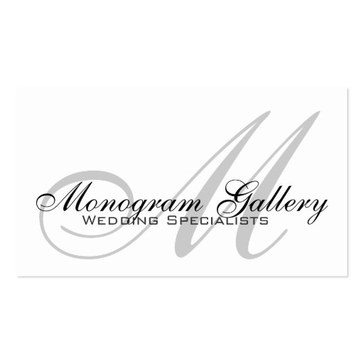 Wedding Monogram Customizable Business Card (front side)