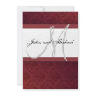 5x7 - Design by 3dbacks Customize with your monogram names and wedding. Add all your wedding information on the back of the card using Zazzle's easy to use menu.