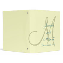 Wedding Monogram Ivory Planner Keepsake Binder