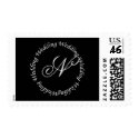Wedding Monogram N Postage Stamp by Initialreaction Wedding Monogram N Postage Stamp