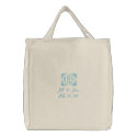 Wedding Monogram Names Date Announcement Blue Bag embroidered bags by MonogramGalleryGifts Wedding Monogram Names Date Announcement Blue Bag embroidered bags