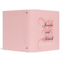 Wedding Monogram Pink Planner Keepsake Binder