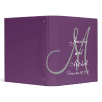 Wedding Monogram Plum Planner Keepsake Binder by monogramgallery Wedding Monogram Plum Planner Keepsake Binder