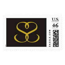 Wedding monogram postage