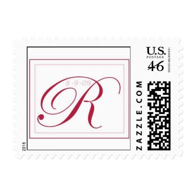 Wedding Monogram R Postage Stamps