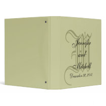 Wedding Monogram Sage Planner Photo Binder