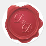 Wedding Monogram Wax Seal Sticker