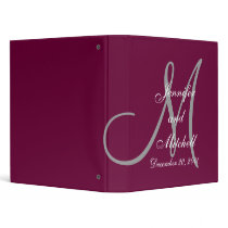 Wedding Monogram Wine Planner Keepsake Binder by monogramgallery Wedding Monogram Wine Planner Keepsake Binder