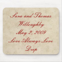 Wedding Mousepad - Love Always Love Deep by DesignsbyMel Wedding Mousepad - Love Always Love Deep