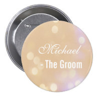 Wedding name button for groom