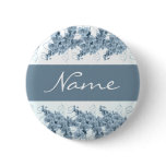 Wedding name tags - customizable blue orchids pins