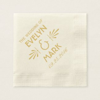 Wedding Napkins | Art Deco Style Paper Napkin