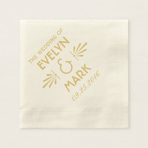 Wedding Napkins Art Deco Style Paper Napkin Zazzle
