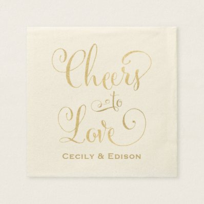 Wedding Napkins | Cheers to Love Design