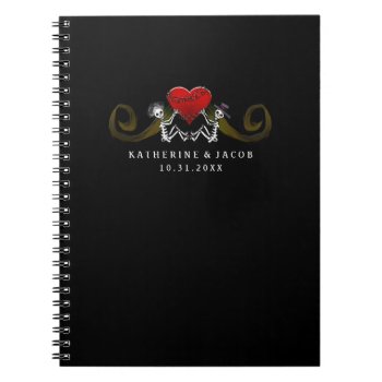 Wedding Note Book - Skeletons With Heart by juliea2010 at Zazzle
