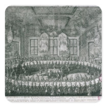 Wedding of Peter I  and Catherine  in the Winter Square Sticker