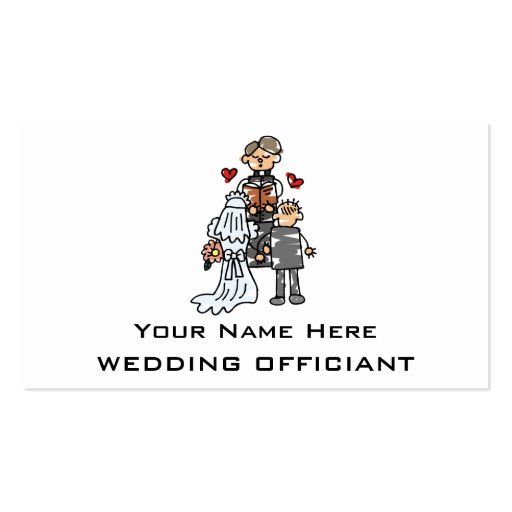 Wedding Officiant Business Cards (front side)