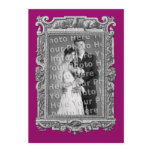 Wedding or Anniversary Photo Frame Menu Card Personalized Invites