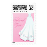 Wedding or bridal shower thank you postage stamp