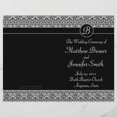 Make this order of service and wedding program as both a courtesy to your