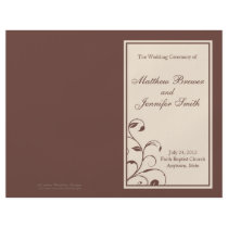 Wedding Order of Service and Ceremony Program Flyer