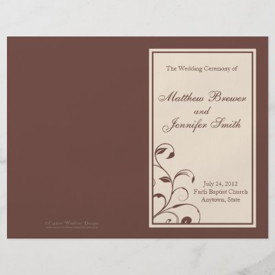 Wedding Ceremony Writing on Wedding Order Of Service And Ceremony Program Flyer From Zazzle Com