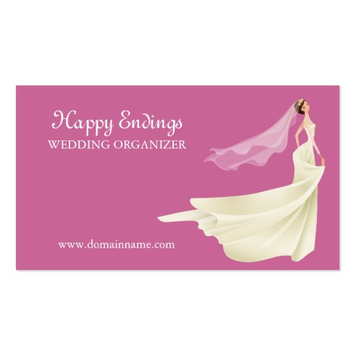 Wedding Organizer Business Card Template (front side)