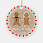 Wedding Ornament - Gingerbead Bride & Groom