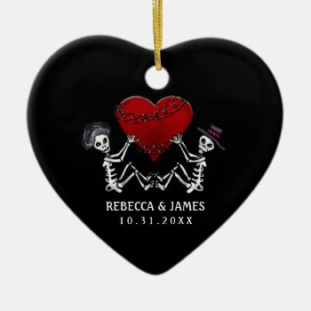 Wedding Ornament - Skeletons With Heart by juliea2010 at Zazzle