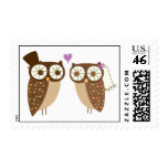 wedding owls postage