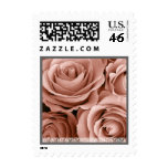 Wedding PALE PINK Roses SILVER &  LACE Trim Postage