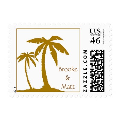 wedding palms postage stamps
