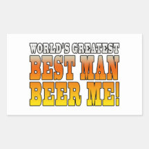 Wedding Parties Favors : Worlds Greatest Best Man Stickers