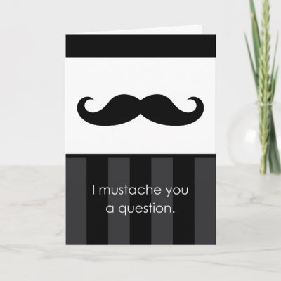 Wedding Party Best Man Mustache Request Card