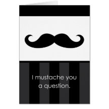 Wedding Party Best Man Mustache Request Card
