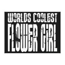 Wedding Party Favors : Worlds Coolest Flower Girl Gallery Wrap Canvas