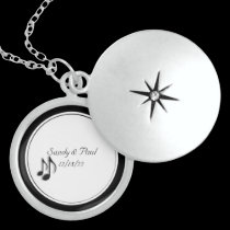 Wedding Party Gift Music Notes Locket necklaces