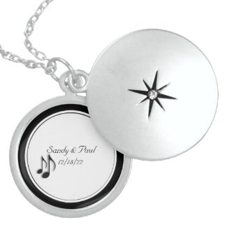 Wedding Party Gift Music Notes Locket