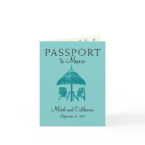 Wedding Passport Invitation to Mexico Cards