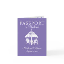 Wedding Passport Invitation to Thailand Greeting Cards