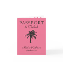 Wedding Passport Invitation to Thailand Greeting Cards