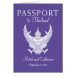 Wedding Passport Invitation to Thailand Greeting Card
