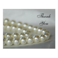 Wedding Pearls Thank You Postcard