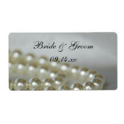 Wedding Pearls Wedding Stickers label