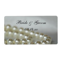 Wedding Pearls Wedding Stickers Custom Shipping Labels