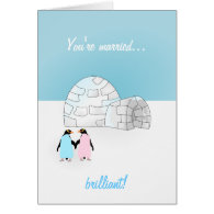 Wedding Penguin card Greeting Card