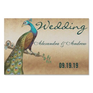 Wedding Personalized Love Bird Peacock Yard Sign