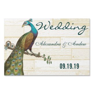 Wedding Personalized Love Bird Peacock Yard Sign