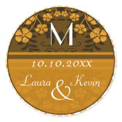 Wedding Personalized Monogram sticker