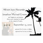 Wedding Photo Announcement Ocean on Beach invitations